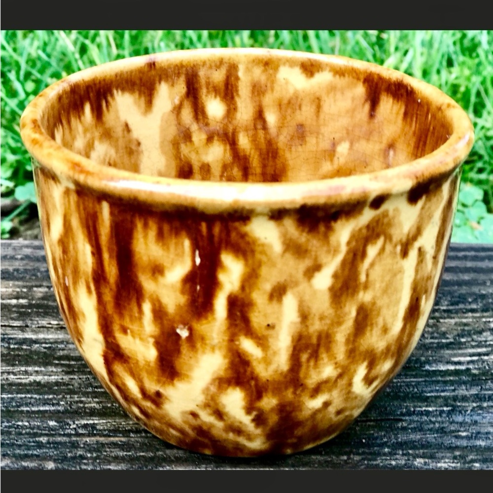 19th Century Antique Melt Glazed Custard Cup